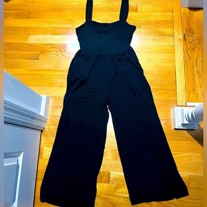 Comfy Crop Black Jumpsuit